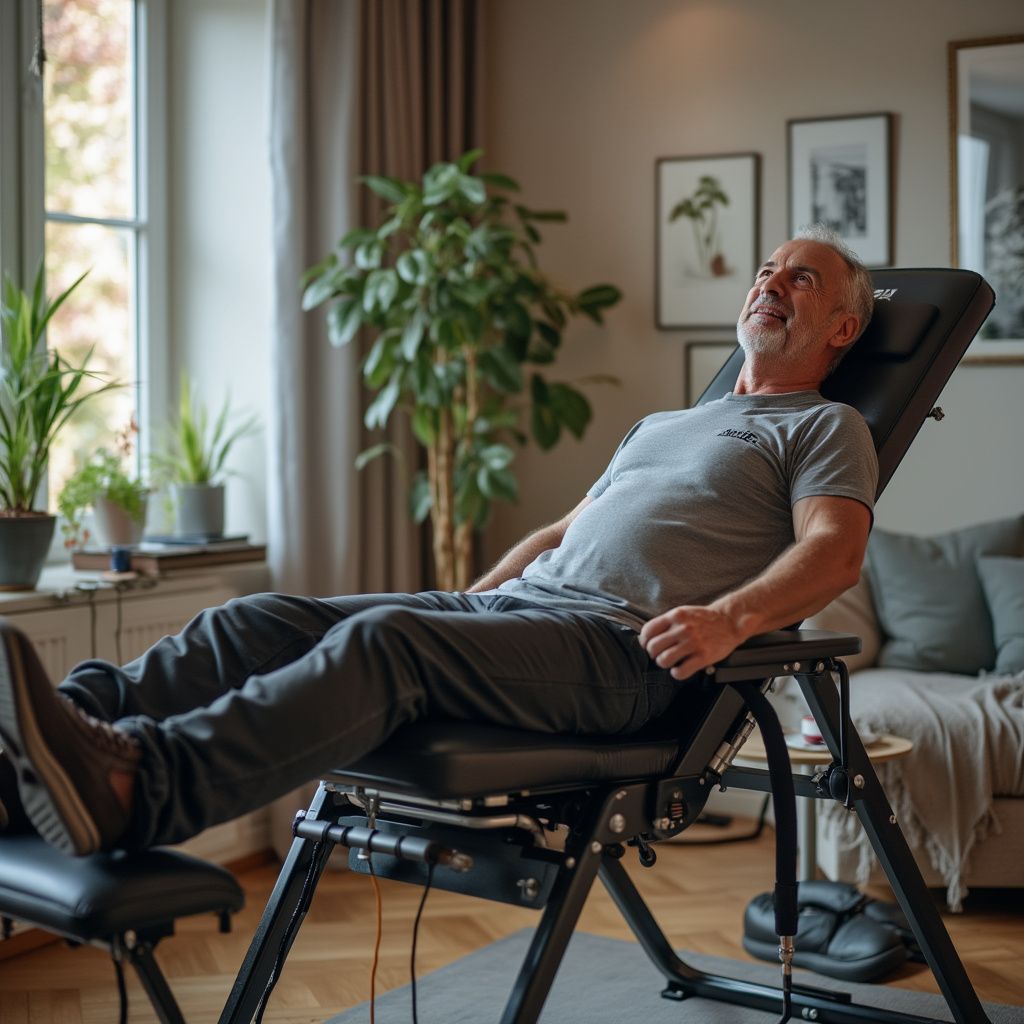 How does inversion therapy help with sciatica and low back pain?