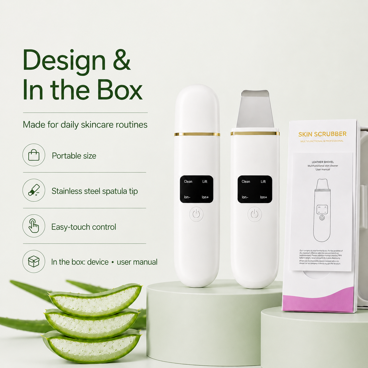 Ultrasonic facial cleanser