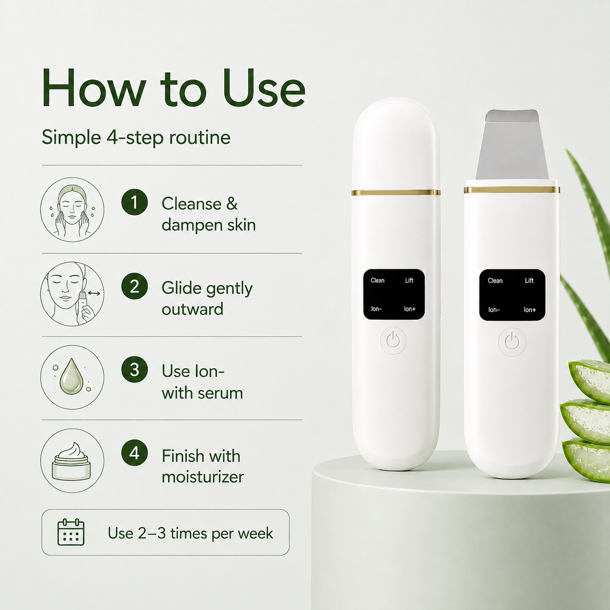 Ultrasonic facial cleanser
