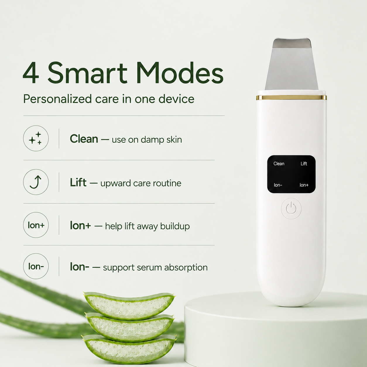 Ultrasonic facial cleanser