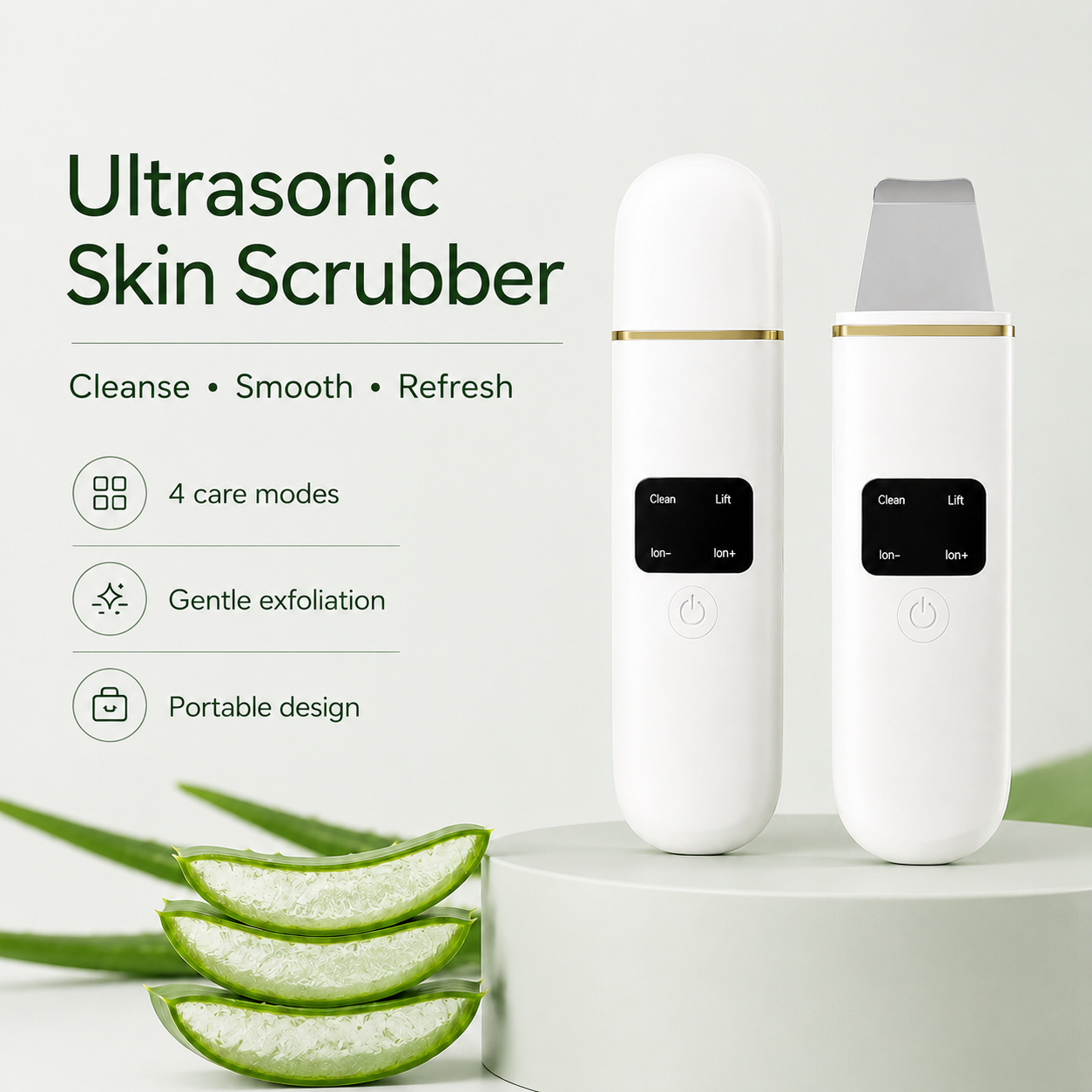 Ultrasonic facial cleanser