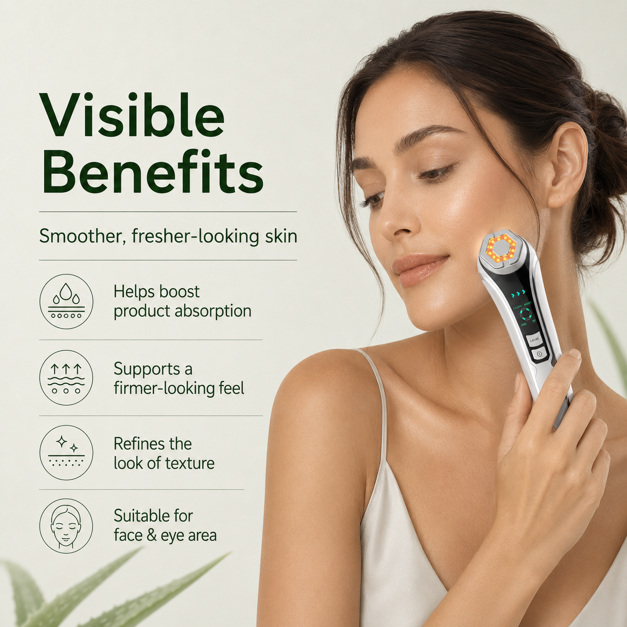 TrophySkin PulseMD – Ultrasonic EMS Facial Device for Lifting & Anti-Aging