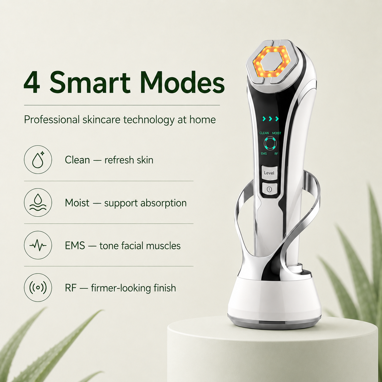 TrophySkin PulseMD – Ultrasonic EMS Facial Device for Lifting & Anti-Aging