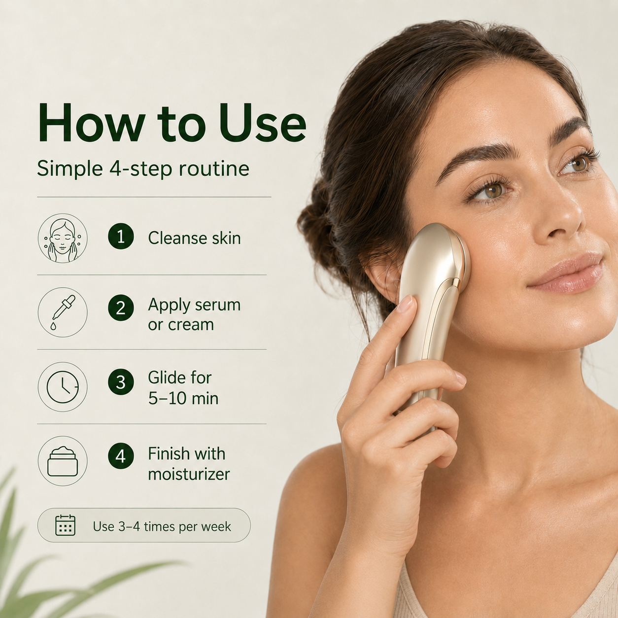 TrophySkin PulseMD – Ultrasonic EMS Facial Device for Lifting & Anti-Aging
