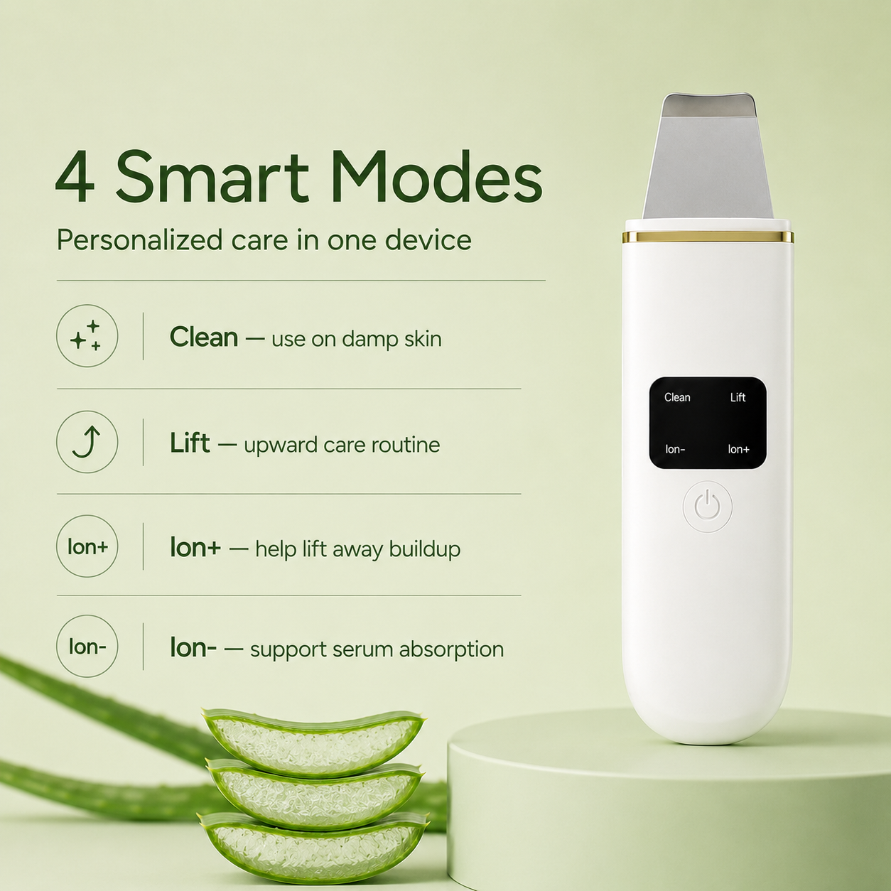 Ultrasonic facial cleanser
